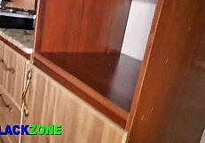 my beautiful stepmom ebony ass fingered in kitchen closeup