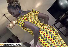 Big Dick White Guy Exploits African Beauty in Fake Audition
