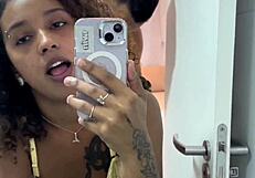bathroom sex turns forceful with latina big ass pounding