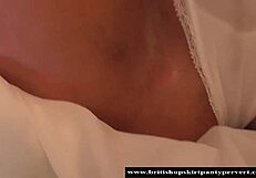 British upskirt pervert spies rosemary's panties again!