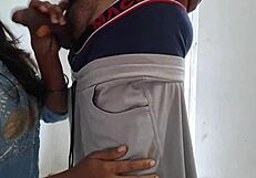 gau desi auntie bent over ranch taking huge load in mouth