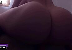 check this curvy latina bride's big ass bouncing on dildo before doggystyle