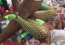 i moan loving every thrust in pretty young girl's swollen natural tits sex