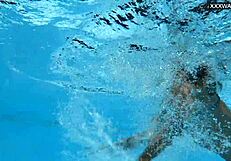 beautiful angelica heart's big tits bounce in poolside fuck