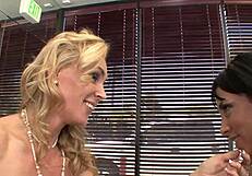 Jelena Jensen and Tanya Tate deliver oiled lesbian massage with ass licking fingering and strapon fucking