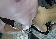 Skinny Asian slut Candy Cruise gags on cock before brutal anal choking!