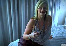 amateur milf slut rides black cock hard in swinger threesome