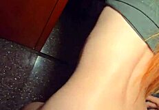cheating neighbor's tight pussy filled with cum after bent over home fuck