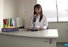 asian office crew bends over secretary for group doggystyle pussy pounding
