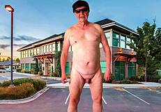 stripping in the parking lot shaking big ass big tits masturbating pussy with agarabas olpr toys public