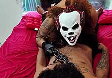 halloween docinho ou travessura cheirando bunda de abóbora gigante da submissa bbw virou femdom com bbc