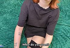 wanna see this dirty talking alt redhead in sneakers get roughly missionary fucked?