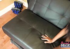 Petite Evelyn Swallows Huge Cum Load After Deep Ebony BJ