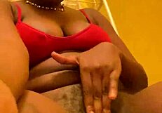 sexy bangs ebony dances close-up shakes ass before pissing hot pee stream