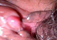 Amateur's Pink Shaved Pussy Closeup Post-Virginity