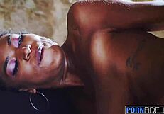 i crave tina fire's big ebony tits wrapped around that thick white cock