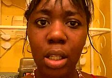 sexy bangs ebony dances close-up shakes ass before pissing hot pee stream