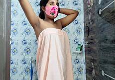 stepmom catches me staring in shower bends over for deep licking sex