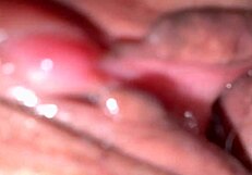 Amateur's Pink Shaved Pussy Closeup Post-Virginity