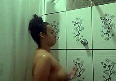 i love taking this hot bath fingering my tight teen pussy in the shower till i cum hard