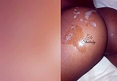 damn i'm covered in cum after flashing my curvy pussy to that stud starbaby!