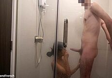 18yo Thai Teen Fucked Rough in Shower Takes Huge Facial Cumshot