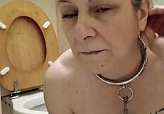 hey slave girl licks the toilet clean like a total whore