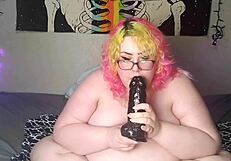 omg giant dildo gaping my huge fat ass deep homemade anal insertion