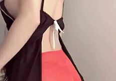 Beautiful Cute Boobs Tits Dance Seductive Moves Closeup
