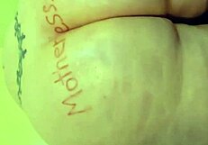 Sandra's Fat Hairy Pussy Lips Worshiped and Sucked in Garage