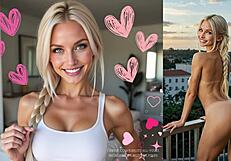 kaylee's ai-generated good girl bad girl splitscreen solo masturbation creampie compilation