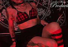 Gothic latina slut begs boyfriend's monster cock bareback in every hole cum swallow finale