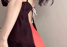 Beautiful Cute Boobs Tits Dance Seductive Moves Closeup
