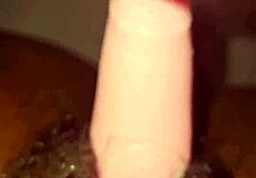 ever seen a sexy ebony's creamy tight pussy squirt everywhere from rough dildo fingering fun?