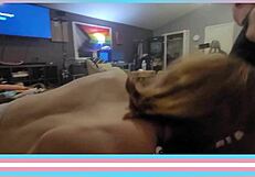 check out this shemale, female and male bareback anal creampie threesome preview with deepthroat licks
