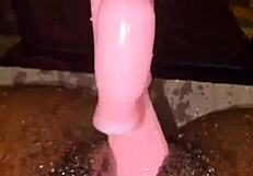 ever seen a sexy ebony's creamy tight pussy squirt everywhere from rough dildo fingering fun?