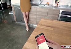 classy brunette milf stepmom rides stepson's cock pov taboo!