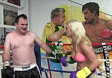 Blonde Bombshell Bimbo Stars in Classy Mixed Boxing