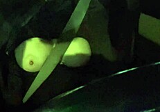 yo, italian milf artemisia love's flashing those massive horny tits while driving... damn