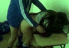 wtf this cute student isn't innocent she rides her classmate's cock right in class!