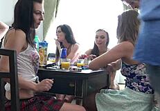 hey check elegant models slipping lingerie under chic miniskirts