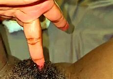 ever seen a sexy ebony's creamy tight pussy squirt everywhere from rough dildo fingering fun?