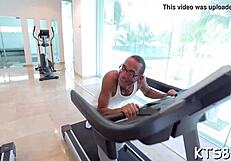 tranny whore's bubble butt split wide by monster cock anal creampie