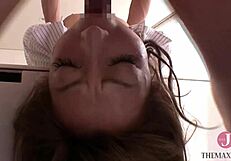 kaori sakura bends over for doggystyle then rides with her sexy japanese ass and boobs
