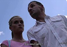 HUNT4K. SHE LOST HER WALLET BUT FOUND CRAZY PICKUP SEX INSTEAD!