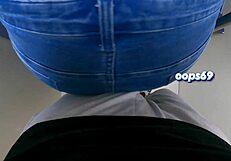 unknown woman gropes my cock closeup on crowded train flashing huge natural tits