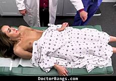 Shy Teen Patient Gets Wet Pussy Examined By Doctor And Busty Nurse In Hospital Threesome