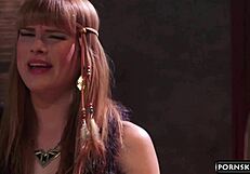 claire robbins as wonderwoman deepthroats eric masterson's cock in sloppy parody