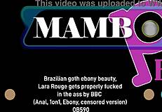lara rouge's goth ebony ass gets bbc destroyed bareback with dirty talk and heels!