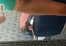 Stepdaughter masturbates by mirror as stepdad listens